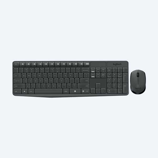 Combo Inalámbrico Logitech MK235, Teclado y Mouse, USB, Negro, Alcance 10m