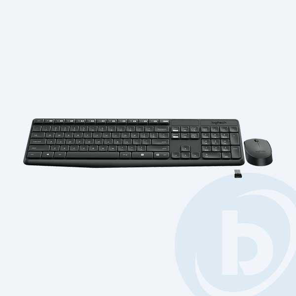 920-007901 - Combo Inal&aacute;mbrico Logitech MK235, Teclado y Mouse, USB, Negro, Alcance 10m