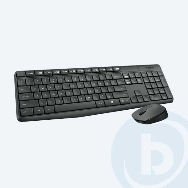 920-007901 - Combo Inal&aacute;mbrico Logitech MK235, Teclado y Mouse, USB, Negro, Alcance 10m
