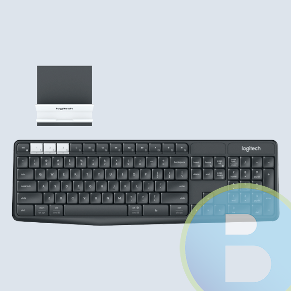 920-008166 - Teclado Logitech K375S, Negro/Gris, Inalambrico, Bluetooth Multidispositivos