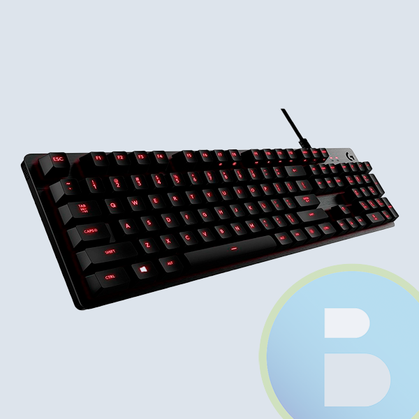 Teclado Gamer Logitech G413 LED Rojo, Teclado Mecánico, Alámbrico, Carbono
