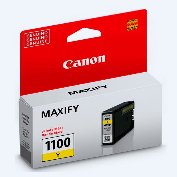 Cartucho Canon PGI-1100Y, Amarillo, Rendimiento Estándar, para MB2010