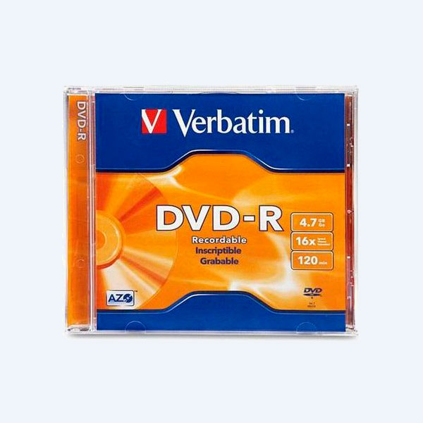 Disco DVD-R Verbatim, Slim Case, 120 min, 4.7GB, Individual