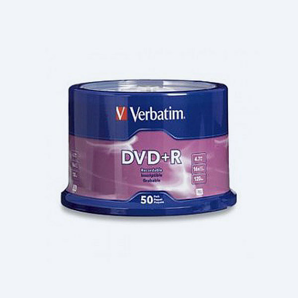 Paquete DVD+R Verbatim, 4.7GB, 120min, 50 piezas