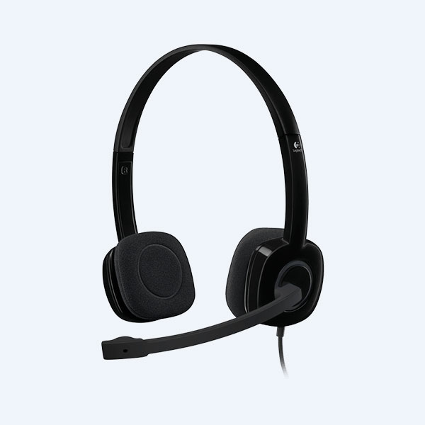 Diadema Logitech H151, 3.5mm, Negro