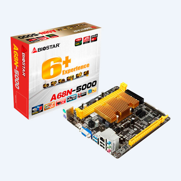 Tarjeta Madre Biostar A68N-5000, AMD  A4-5000, DDR3, 1 x PCI-E