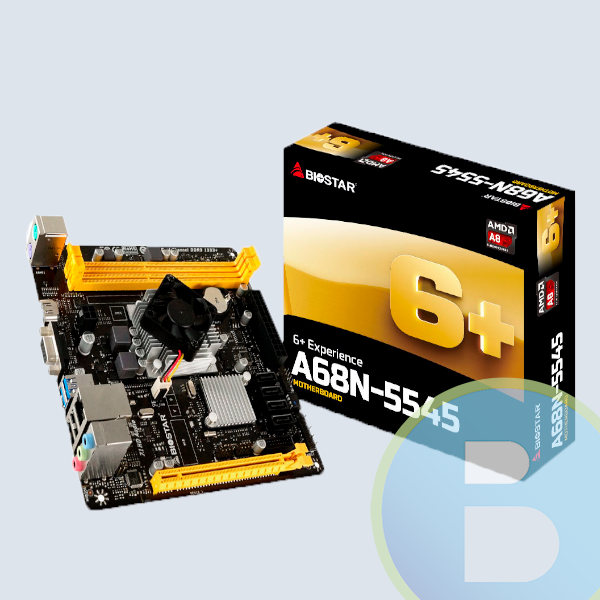 A68N-5545 - Tarjeta Madre Biostar A68N-5545, con CPU A8 Quad Core 2.7Ghz/DDR31333/VGA/HDMI/3X USB3.0/Mini ITX