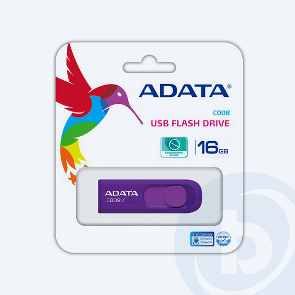 AC008-16G-RPU - Memoria USB 2.0 Adata AC008-16G-RPU, 16GB, Morado