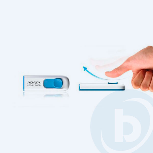 AC008-64G-RWE - Memoria USB Adata C008, 64GB, Blanco/Azul