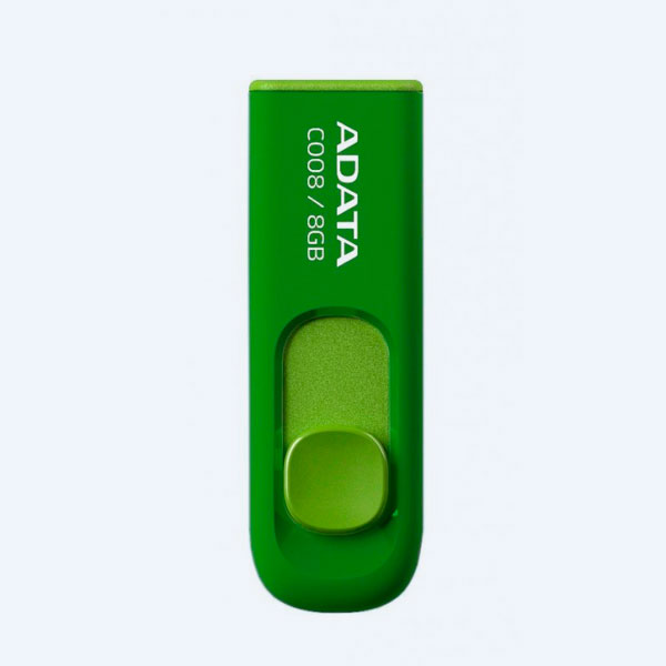 Memoria USB 2.0 Adata C008, 8GB, Verde