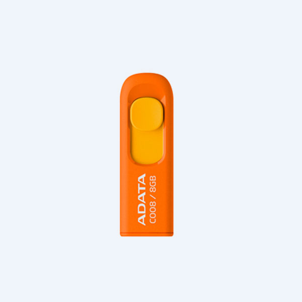 Memoria USB 2.0 Adata C008, 8GB, Naranja