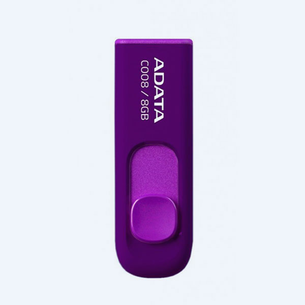 Memoria USB 2.0 Adata C008, 8GB, Morado