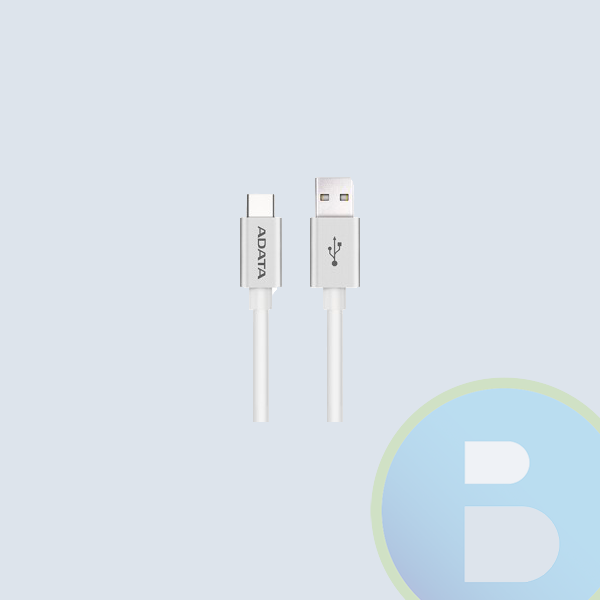 ACA2AL-100CM-CSV - Cable Adata Tipo-C a USB 2.0, 100cm, 2.1A Plateado Android/Windows