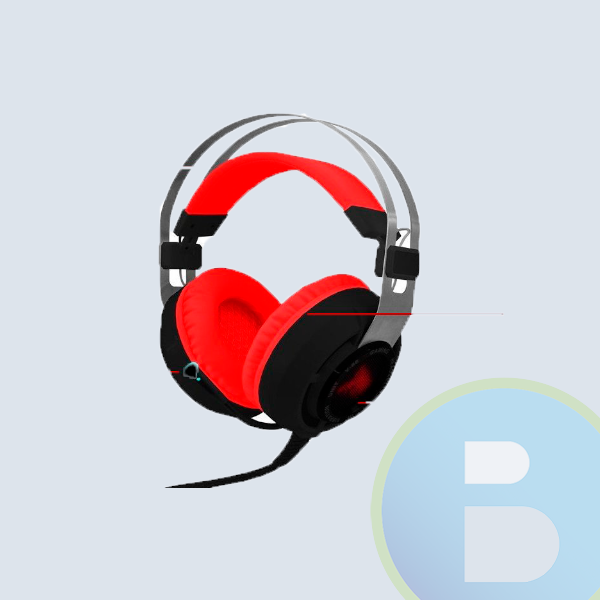 Audifonos Eagle Warrior Raven, Microfono Rojo/Negro Tecnologia 7.1 USB/Gamer