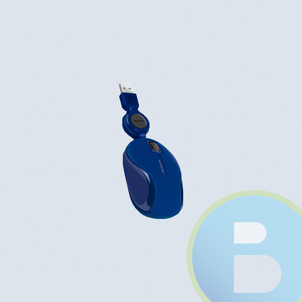 Mouse Mini Acteck AC-01010, Optico Retractil USB 1000 DPI Azul