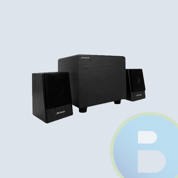 AC-02013 - Bocinas Acteck Subwoofer 2.1, Bluetooth/3.5mm/Lector-memorias/USB, Negro