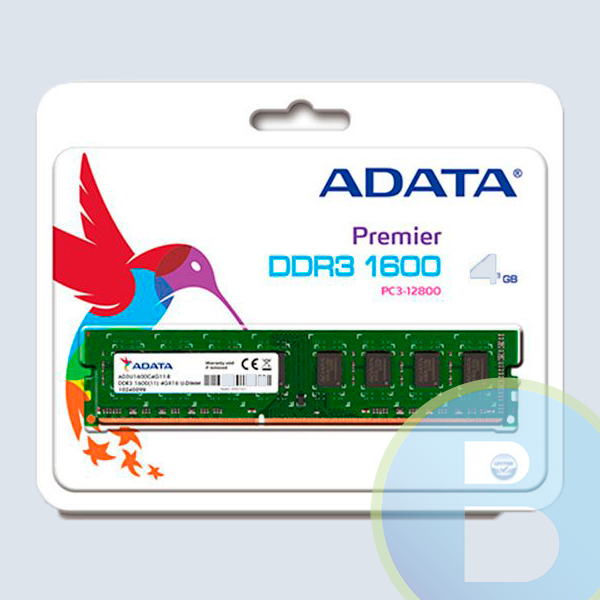 Memoria RAM Adata DDR3 4GB 1600mhz/CL9/1.50v