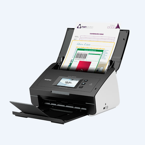 Escaner Duplex ADS2500W, Pantalla, 24ppm, Wifi/Ethernet, Touch Screen de 3.7''.