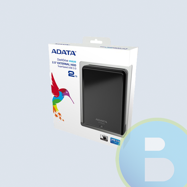 Disco Duro Adata AHV620S, Externo, 2TB, Dashdrive 2.5, USB 3.1, Negro