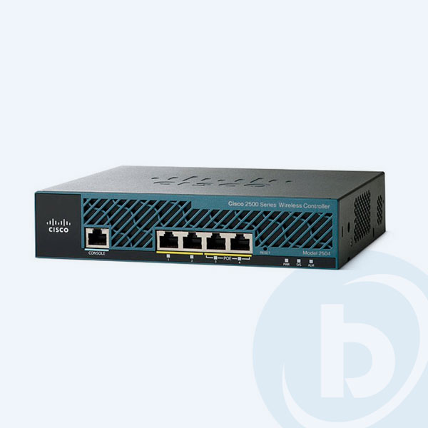 AIR-CT2504-5-K9 - Controlador Inal&aacute;mbrico Cisco Air 2504, 4 Puertos, Ethernet 10/100/1000 Mbps, 5 Licencias, QoS