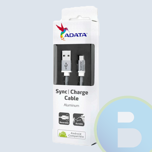 Cable USB ADATA AMUCAL-100CMK-CSV, 100 Cm, Micro USB/USB, Gris