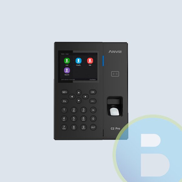 AN-C2PRO - Control de Asistencia Biometrico Anviz, WIFI/TCP/IP/USB, HUELLA, PIN, RFID