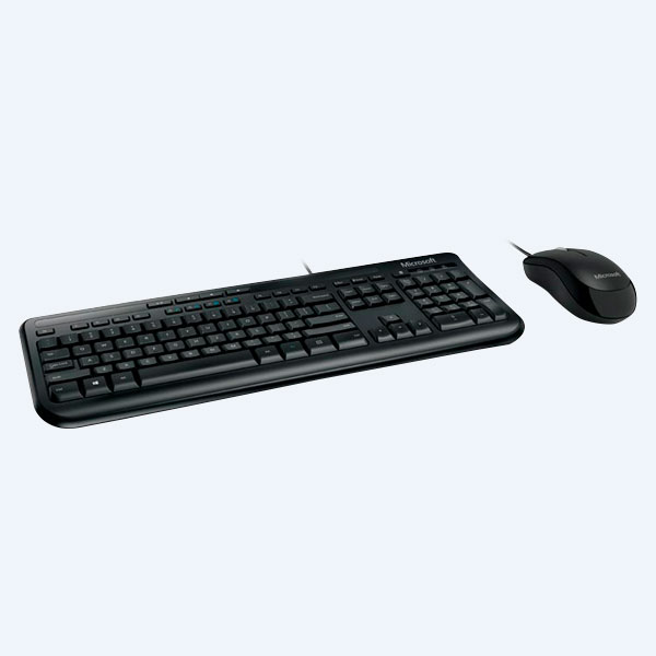 Combo Cableado Microsoft Desktop 600, Teclado y Mouse, USB, Negro