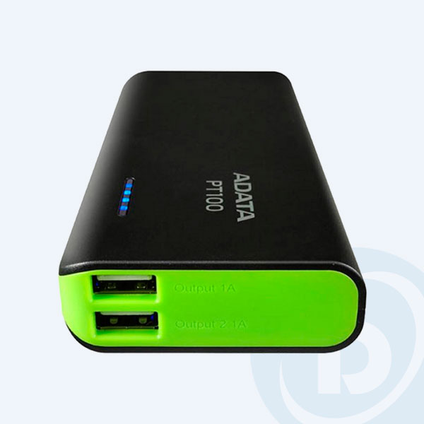APT100-10000M-5V-CBKGR - Bater&iacute;a de Respaldo Adata APT100, 5V, 2A, Verde