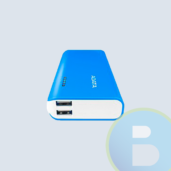 APT100-10000M-5V-CBLWH - Bateria de Respaldo Adata, 10000 Mah, linterna, USB, Azul