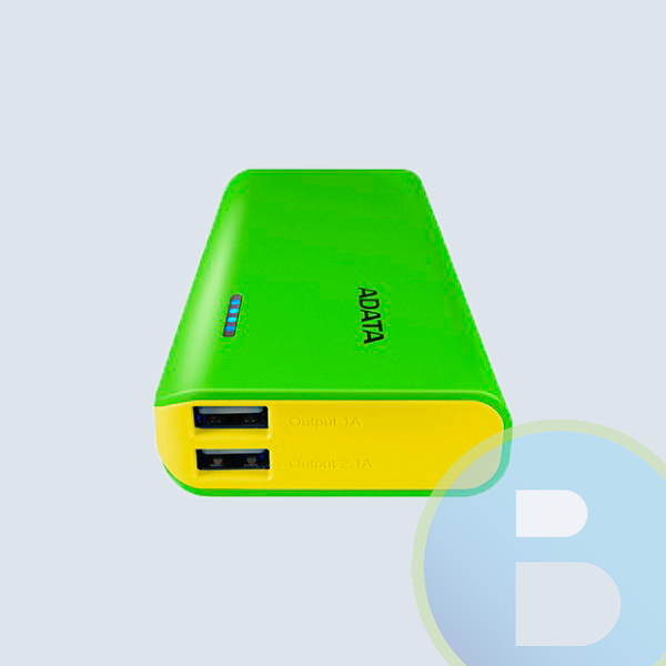 Bateria de Respaldo Power Bank Adata PT100, 10000MAH/Linterna/2USB/Indicador, Verde