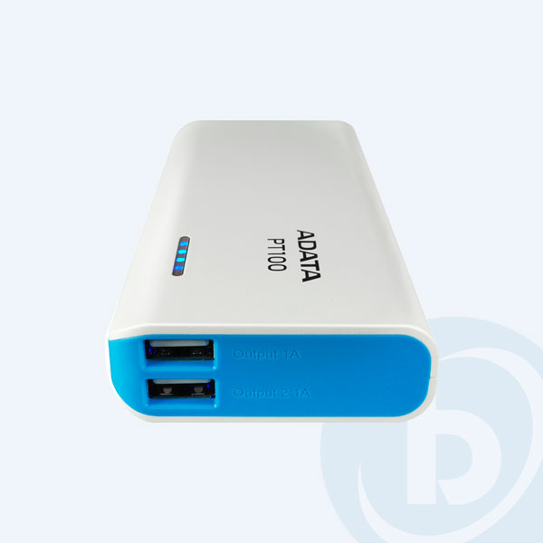 APT100-10000M-5V-CWHBL - Bater&iacute;a de Respaldo Adata PT100, 5V, 2A, Azul/blanco
