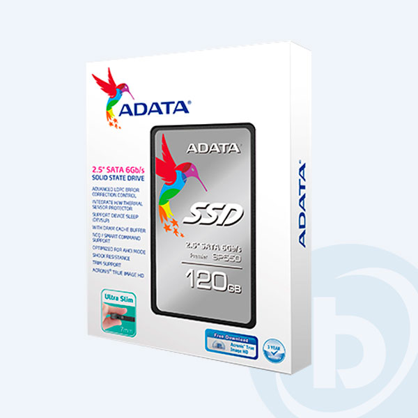 ASP550SS3-120GM-C - Disco Duro Interno de Estado S&oacute;lido Adata SP550, 7mm, 120GB, 2.5'', SATA, para port&aacute;til