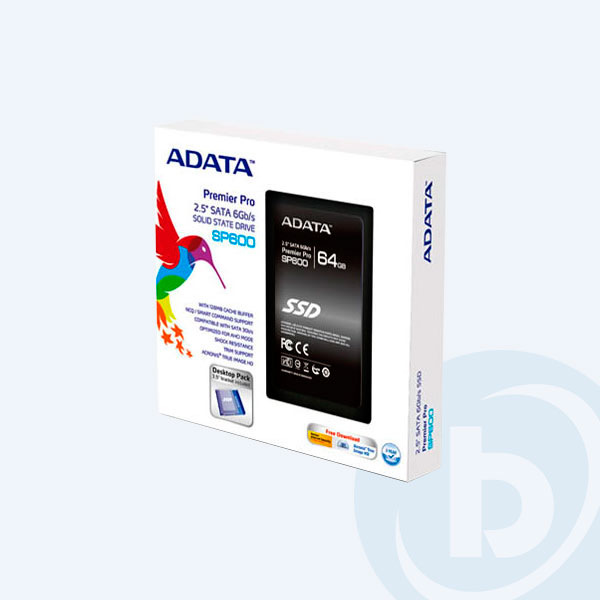 ASP600S3-64GM-C - Disco Duro Interno de Estado S&oacute;lido Adata SP600, 64GB, 2.5'', SATA III, c/Bracket 3.5''