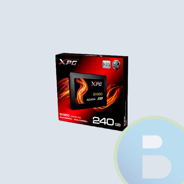 Disco Duro Interno de Estado Solido  Adata SX950, 240GB, 2.5/SATA3/7mm/Con Bracket/PC/Gamer