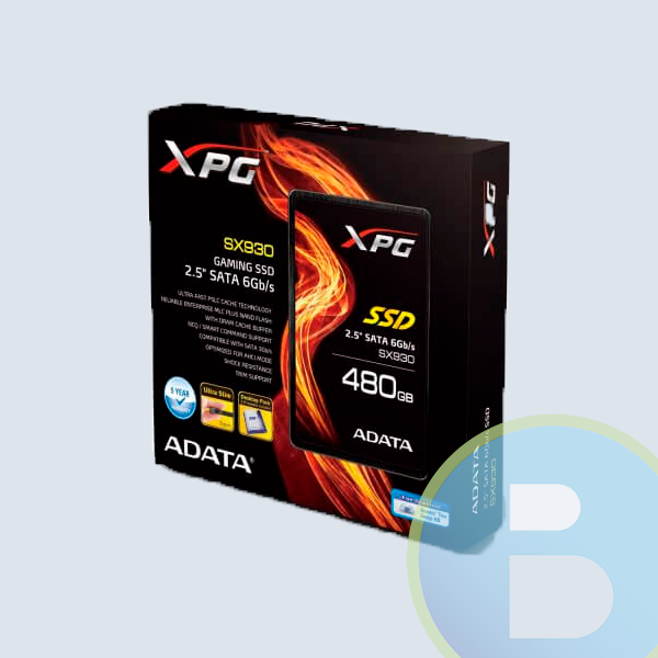 ESTADO SOLIDO SSD ADATA SX950 480GB 2.5 SATA3 7MM LECT.560/ESCR.530MBS CON BRACKET PC/GAMER/ALTO RENDIMIENTO