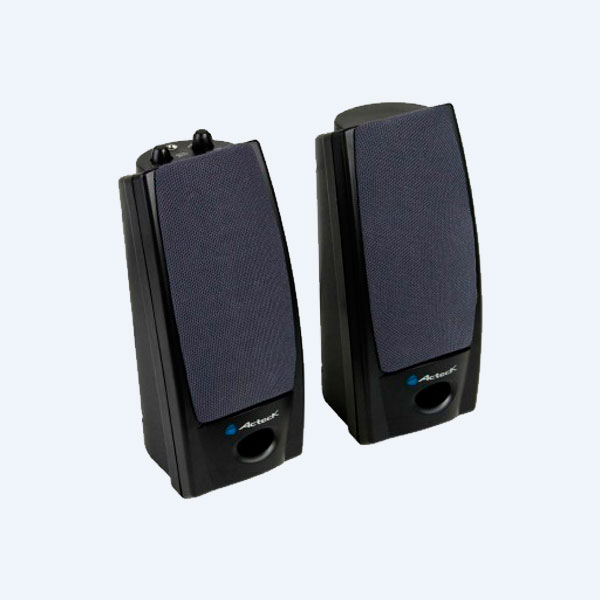 AUBO-014 - Bocinas  Acteck AX-2500, 240watts PMPO, 0.5watts RMS, Multimedia, Negro