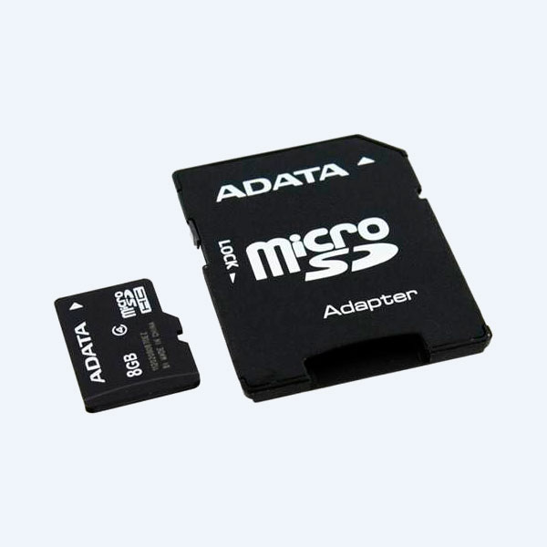 Memoria Micro SDHC Adata, 8GB, clase 4, con Adaptador