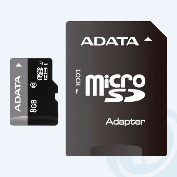 AUSDH8GUICL10-RA1 - Memoria Micro SDHC Adata, 8GB, Clase 10, UHS Clase 1, con Adaptador