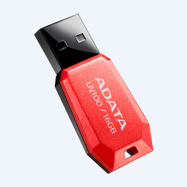 Memoria USB 2.0 Adata UV100, 16GB, Rojo