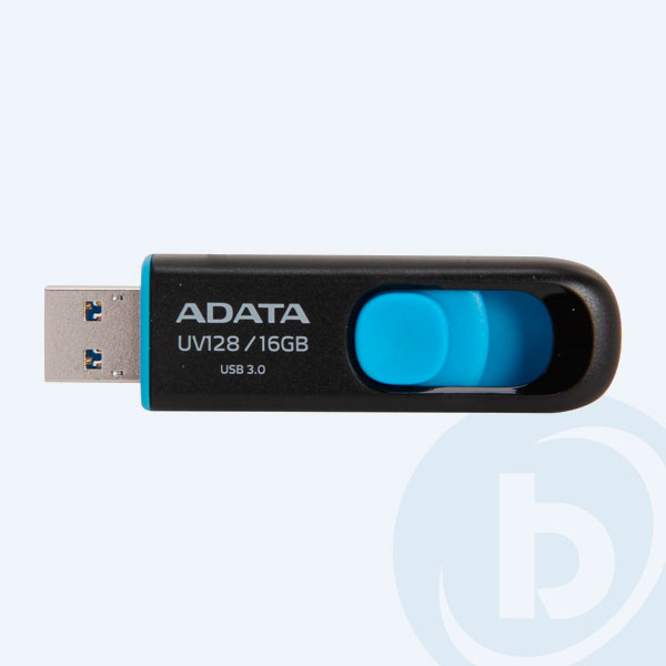 AUV128-16G-RBE - Memoria USB 3.0 Adata UV128, 16GB, Negro/Azul