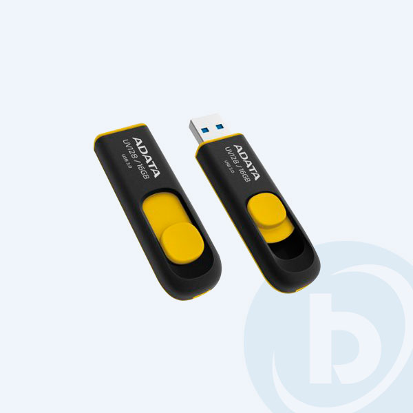 AUV128-16G-RBY - Memoria USB 3.0 Adata UV128, 16GB, Negro/Amarillo