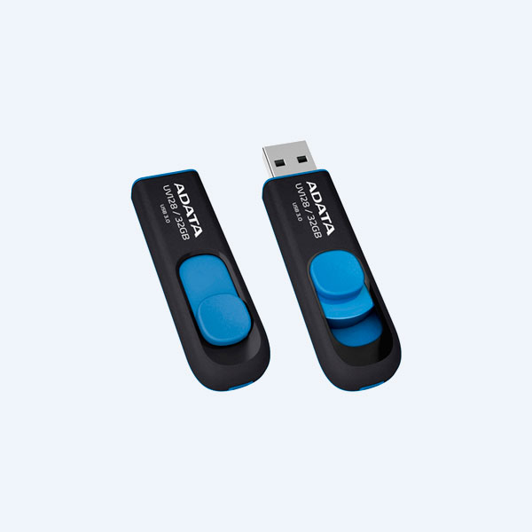 Memoria USB 3.0 Adata UV128, 32GB, Negro/Azul