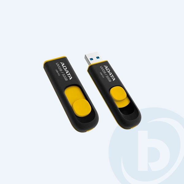 AUV128-32G-RBY - Memoria USB 3.0 Adata UV128, 32GB, Negro/Amarillo