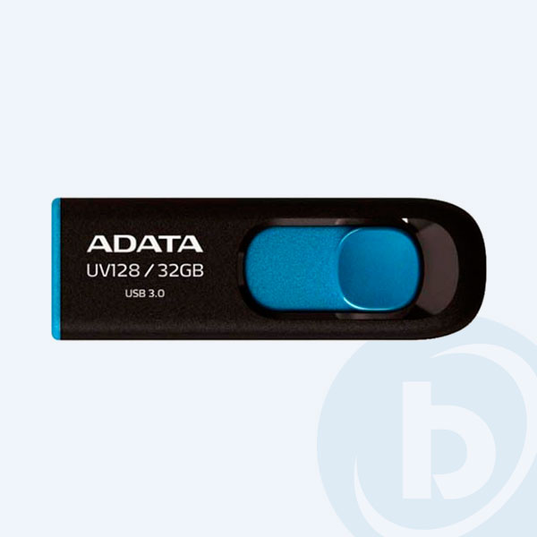 AUV128-64G-RBE - Memoria USB Adata UV128, 64GB, Negro/Azul