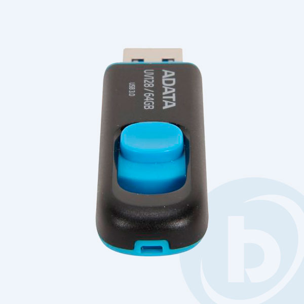 AUV128-64G-RBE - Memoria USB Adata UV128, 64GB, Negro/Azul