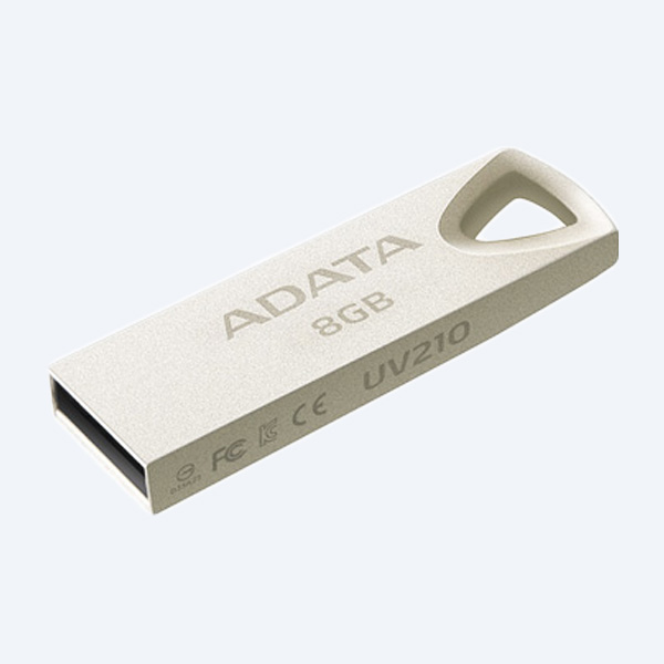 Memoria USB 2.0 Adata UV210, 8GB, Metálico