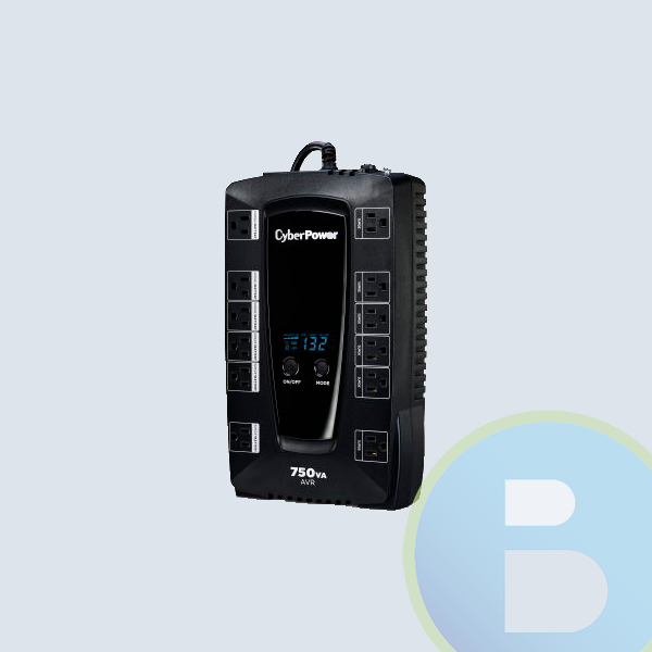 No Break Cyberpower, 750VA, UPS, LCD, 12 Contactos, USB