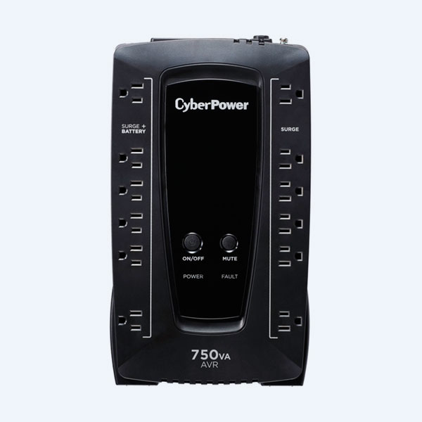 No Break CyberPower, 750VA, 450 Watts, UPS, Contactos 12x NEMA 5-15R, 4 minutos, Torre