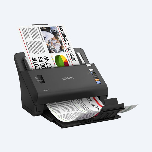 Escáner Epson WorkForce DS-760, ADF, 45ppm, 600dpi, USB