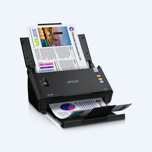 Escáner Epson DS-520, 600 dpi, ADF/Cama Plana, 30ppm, USB
